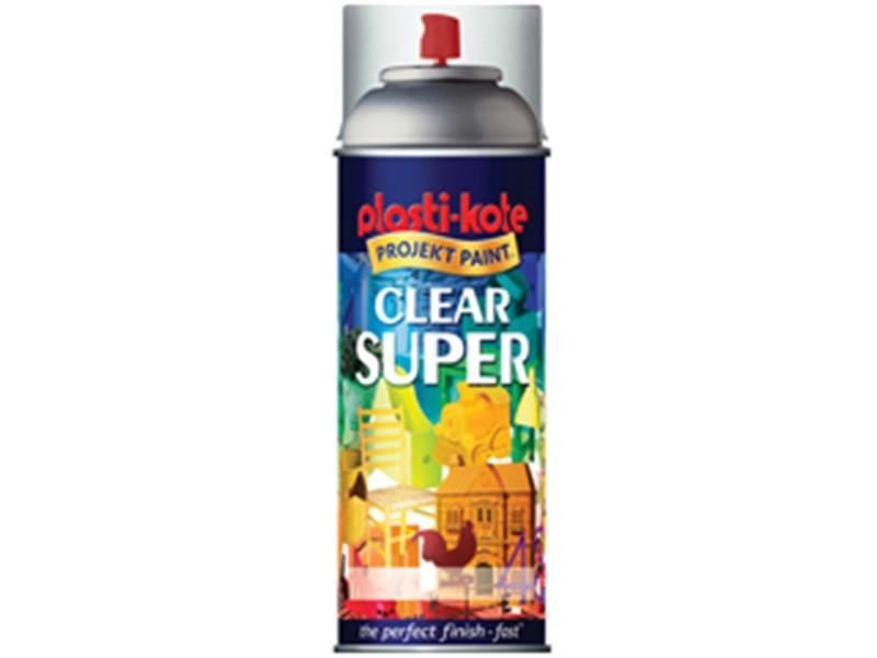 Plastikote Gloss Super Spray Clear 400ml Plastikote