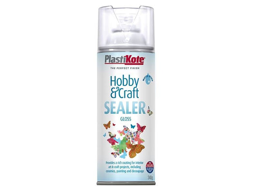 Plastikote Hobby & Craft Sealer Spray Clear Gloss 400ml Plastikote