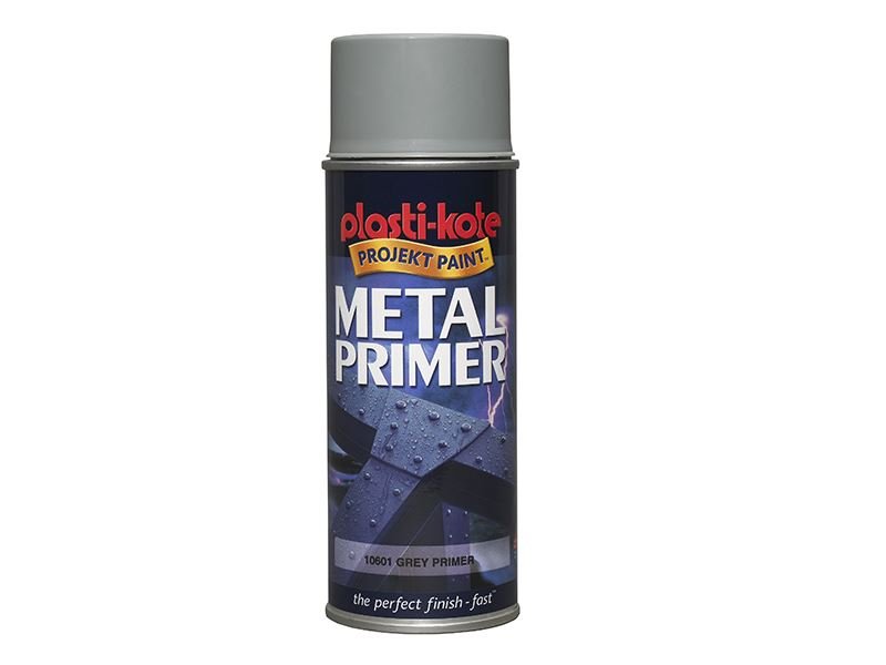 Plastikote Metal Primer Spray Grey 400ml Plastikote
