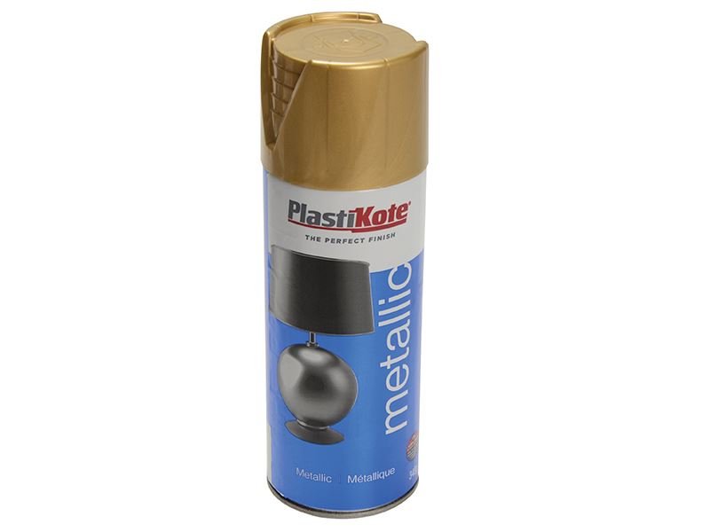 Plastikote Metallic Spray Gold 400ml Plastikote