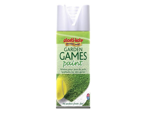 Plastikote Garden Games Spray Paint White 400ml Plastikote