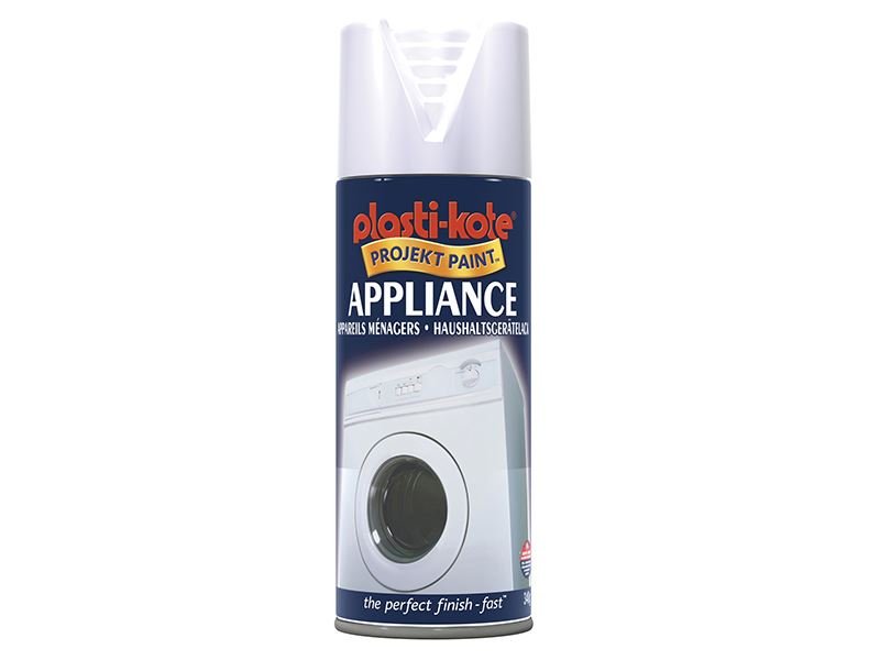 Plastikote Twist & Spray Appliance Enamel Gloss White 400ml Plastikote