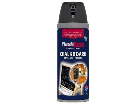 Plastikote Twist & Spray Chalkboard Paint Black 400ml Plastikote