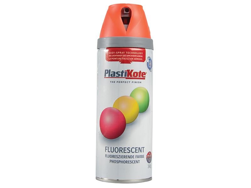 Plastikote Twist & Spray Fluorescent Orange 400ml Plastikote