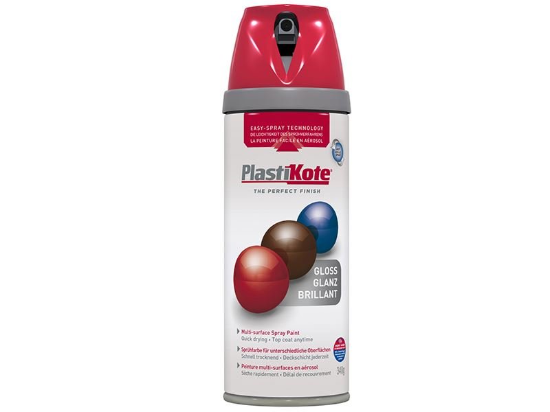Plastikote Twist & Spray Gloss Bright Red 400ml Plastikote