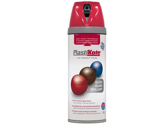 Plastikote Twist & Spray Gloss Bright Red 400ml Plastikote