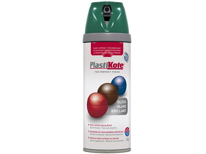 Plastikote Twist & Spray Gloss Lawn Green 400ml Plastikote