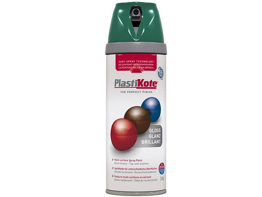 Plastikote Twist & Spray Gloss Lawn Green 400ml Plastikote