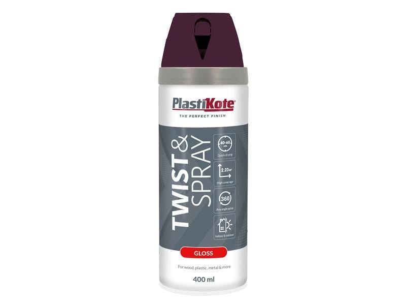 Plastikote Twist & Spray Gloss Purple Violet 400ml PlastiKote