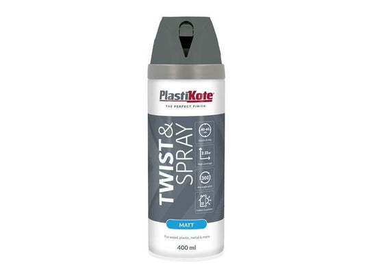 Plastikote Twist & Spray Matt 400ml Blue Steel PlastiKote