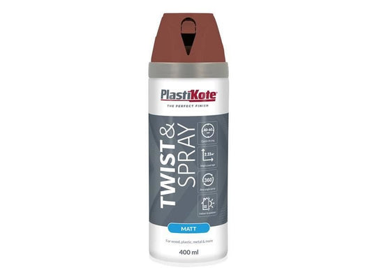 Plastikote Twist & Spray Matt 400ml Pantile Red PlastiKote