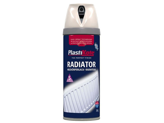 Plastikote Twist & Spray Radiator Magnolia 400ml Plastikote