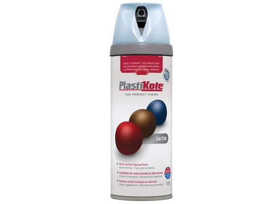 Plastikote Twist & Spray Satin Baby Blue 400ml Plastikote