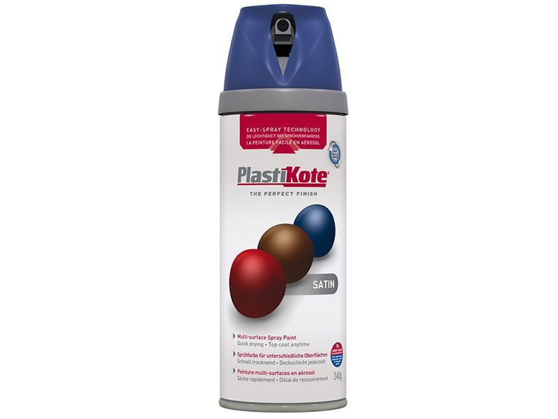Plastikote Twist & Spray Satin Night Navy 400ml Plastikote