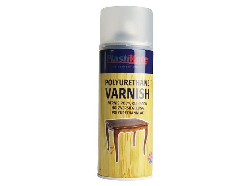 Plastikote Varnish Spray Clear Satin 400ml Plastikote