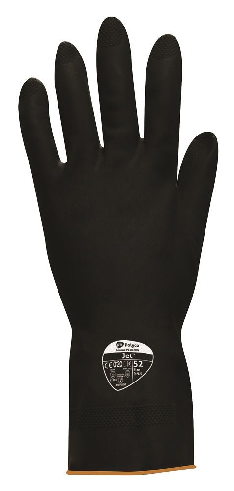 Polyco Jet Black Heavy Duty Rubber Gloves – Pair & 12 Pairs Polyco Healthline