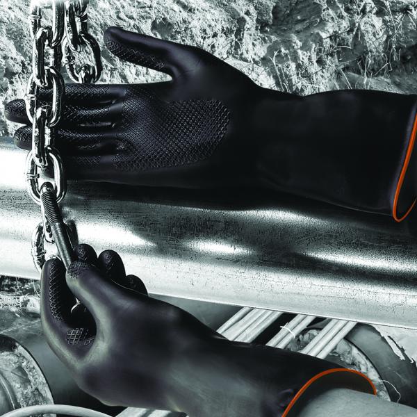 Polyco Jet Black Heavy Duty Rubber Gloves – Pair & 12 Pairs Polyco Healthline