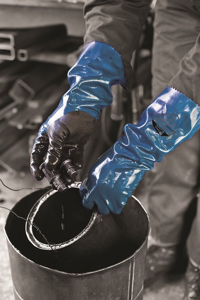 Polyco Grip It Oil Gauntlet C1 Double Nitrile Coated Gloves Polyco Healthline