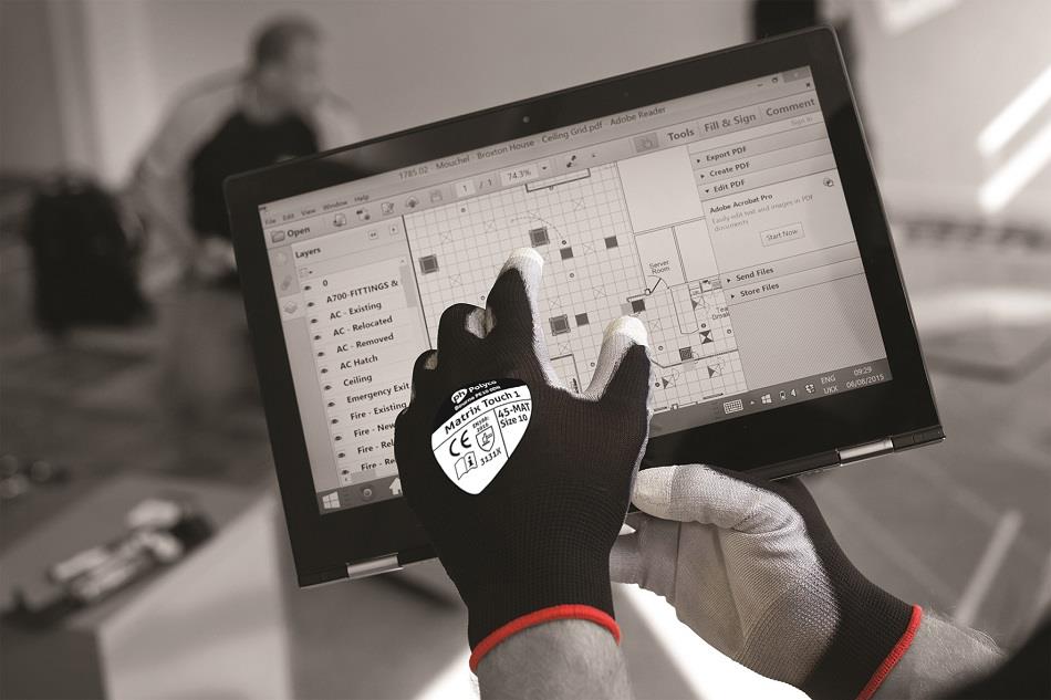 Polyco Matrix Touch 1 PU Coated Touchscreen Work Gloves 45-MAT Polyco Healthline