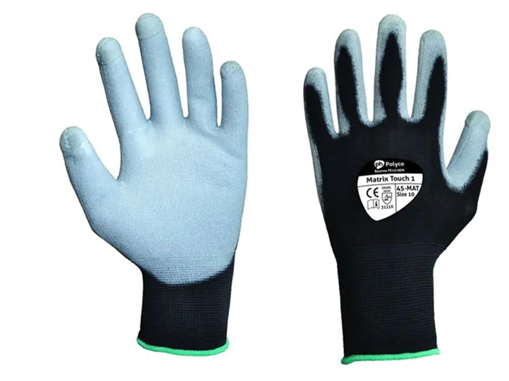 Polyco Matrix Touch 1 PU Coated Touchscreen Work Gloves 45-MAT Polyco Healthline