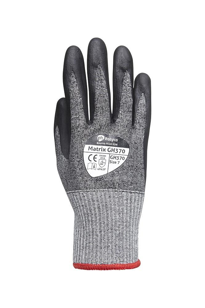 Polyco Nitrile Coated Max Cut F Protection Work Gloves GH370 Polyco Healthline