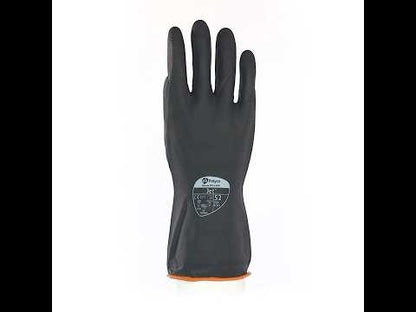 Polyco Jet Black Heavy Duty Rubber Gloves – Pair & 12 Pairs