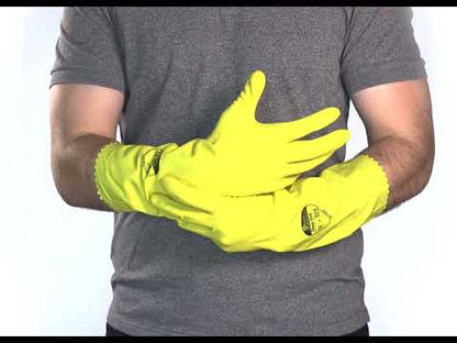 Polyco Deep Sink 40cm Long Yellow Latex Rubber Gloves