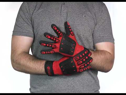 Case 10 Pairs Polyco Multi Task E Nitrile Palm Coated Impact Protection Gloves