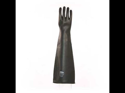 Polyco Chemprotec SC108 Gants en caoutchouc latex noir épais 60 cm