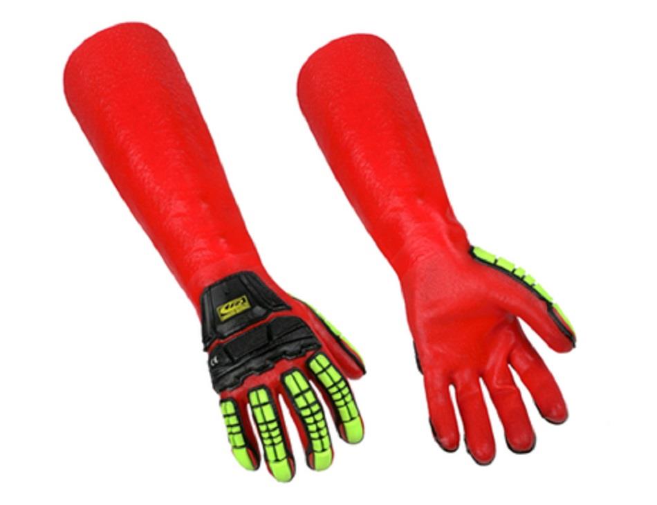 Ringers 18inch PVC Waterproof Cut Impact Chemical Protection Gloves 10 XL R075 Ringers