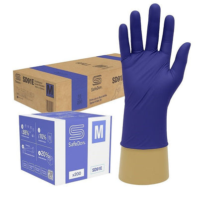 Bulk Buy – Case of 2000 Polyco SafeDon SD91E Blue Nitrile Gloves SafeDon