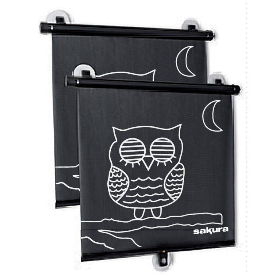 Sakura Owl Roller Sunblinds Car Sun Shade Pack Of 2 Sakura