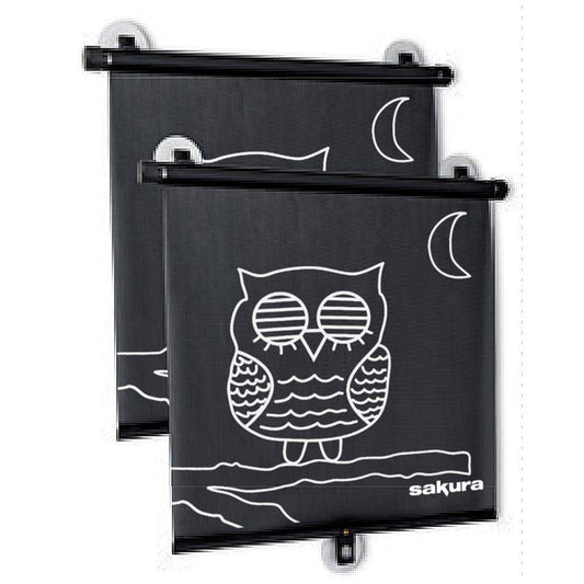 Sakura Owl Roller Sunblinds Car Sun Shade Pack Of 2 Sakura