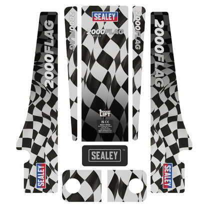 Sealey 2000CB Low Entry Custom Design Trolley Jack with Rocket Lift 2 Tonne - Black Sealey