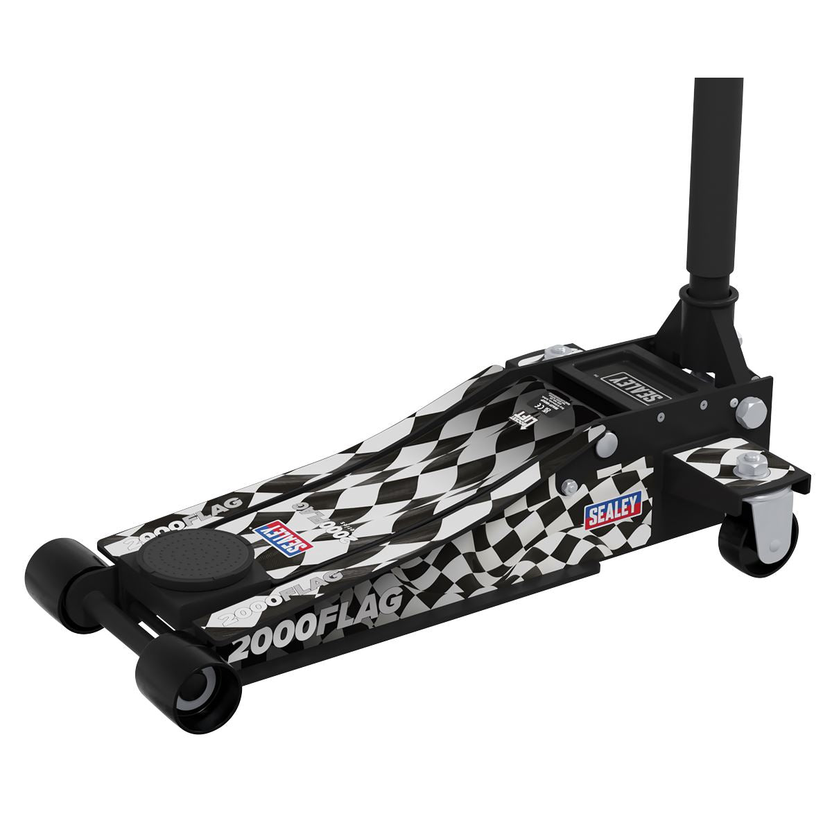 Sealey 2000CB Low Entry Custom Design Trolley Jack with Rocket Lift 2 Tonne - Black Sealey