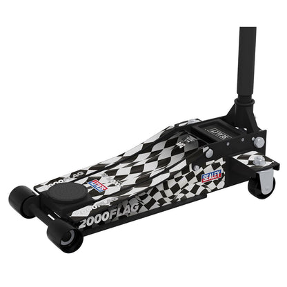 Sealey 2000CB Low Entry Custom Design Trolley Jack with Rocket Lift 2 Tonne - Black Sealey