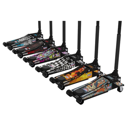 Sealey 2000CB Low Entry Custom Design Trolley Jack with Rocket Lift 2 Tonne - Black Sealey