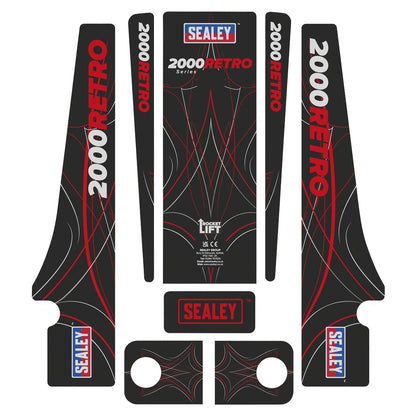 Sealey 2000CB Low Entry Custom Design Trolley Jack with Rocket Lift 2 Tonne - Black Sealey