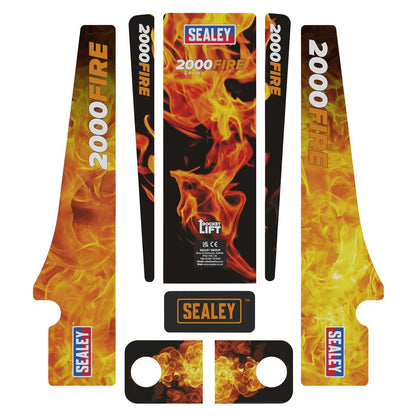 Sealey 2000CW Low Entry Custom Design Trolley Jack with Rocket Lift 2 Tonne - White Sealey