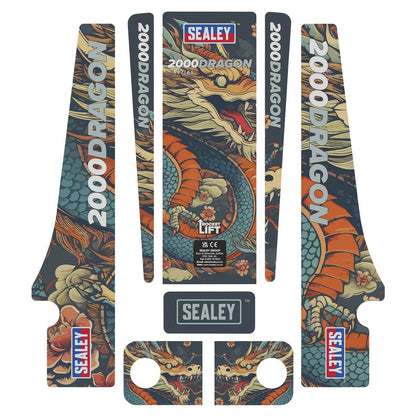 Sealey 2000CW Low Entry Custom Design Trolley Jack with Rocket Lift 2 Tonne - White Sealey