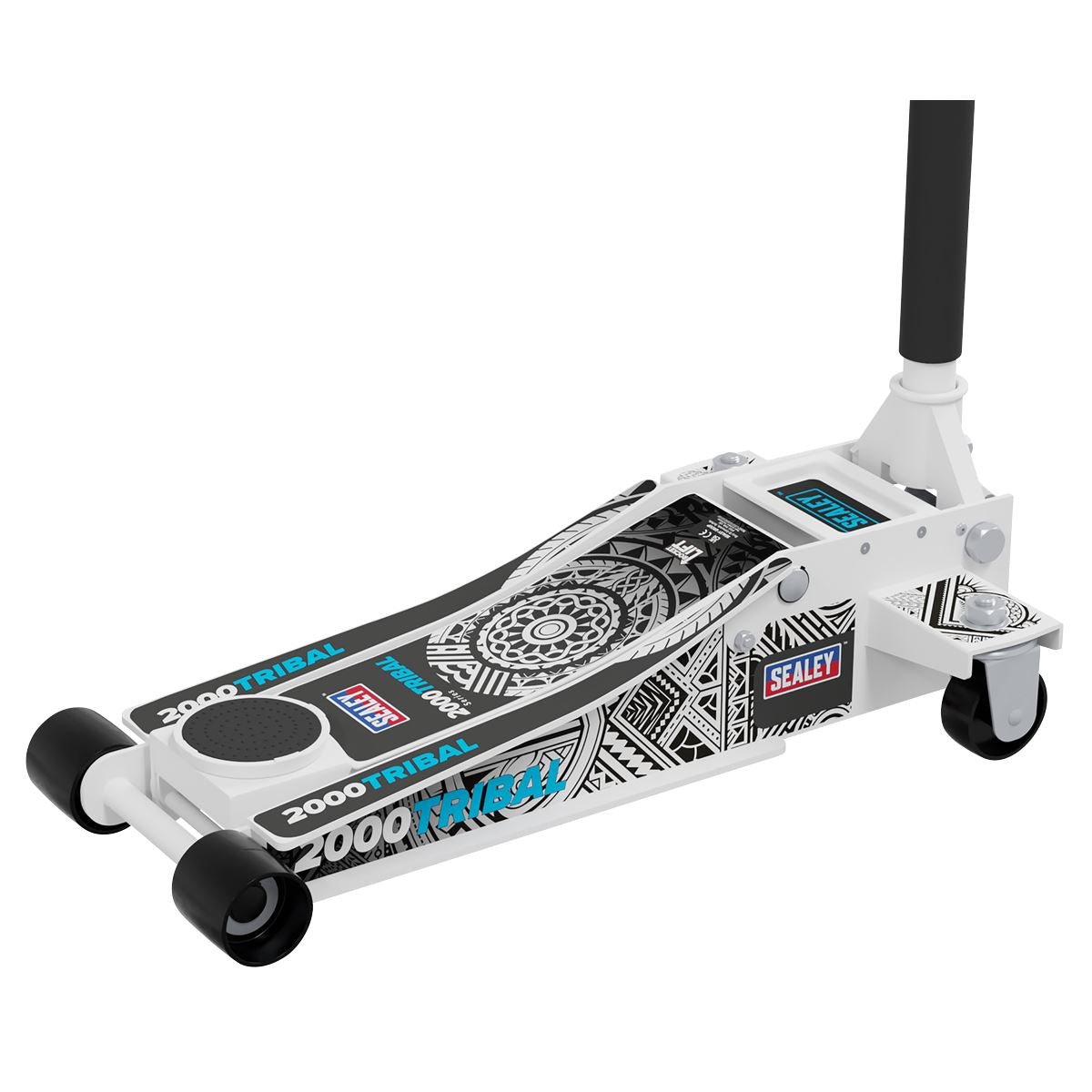 Sealey 2000CW Low Entry Custom Design Trolley Jack with Rocket Lift 2 Tonne - White Sealey