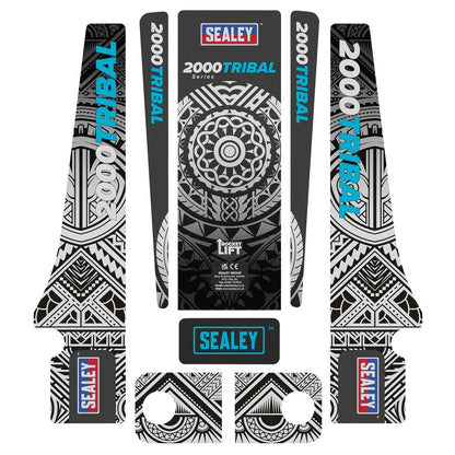 Sealey 2000CW Low Entry Custom Design Trolley Jack with Rocket Lift 2 Tonne - White Sealey