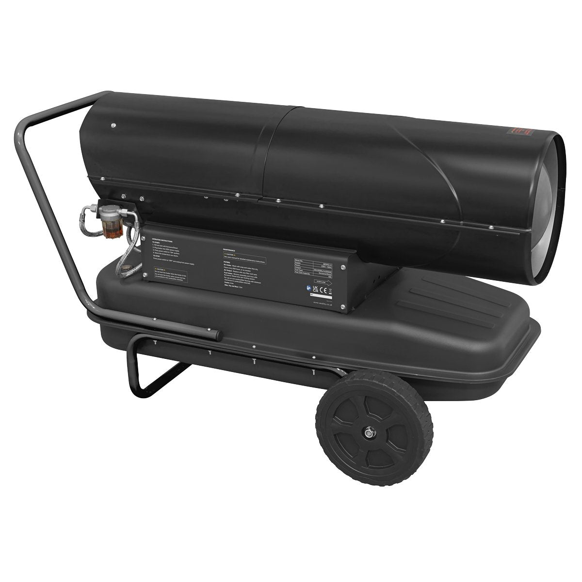 Sealey AB3412 Space Warmer® Kerosene/Diesel Heater 340000Btu/hr with Wheels Sealey