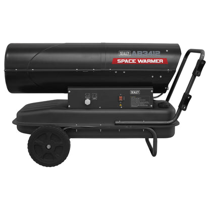Sealey AB3412 Space Warmer® Kerosene/Diesel Heater 340000Btu/hr with Wheels Sealey