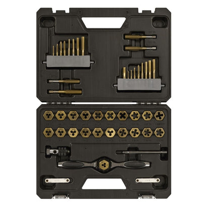 Sealey AK3046 Premier Metric & Imperial Titanium Coated Hexagonal Tap & Die Set 46pc Sealey