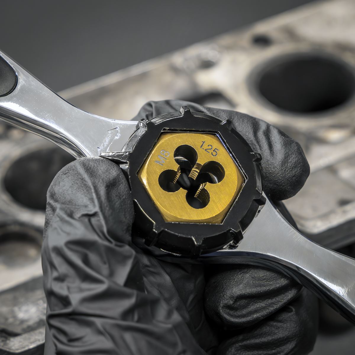 Sealey AK3046 Premier Metric & Imperial Titanium Coated Hexagonal Tap & Die Set 46pc Sealey