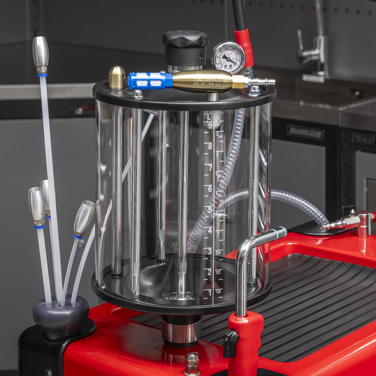 Sealey AK470DX Mobile Multifunction Oil Station with 61pc Tool Set Sealey