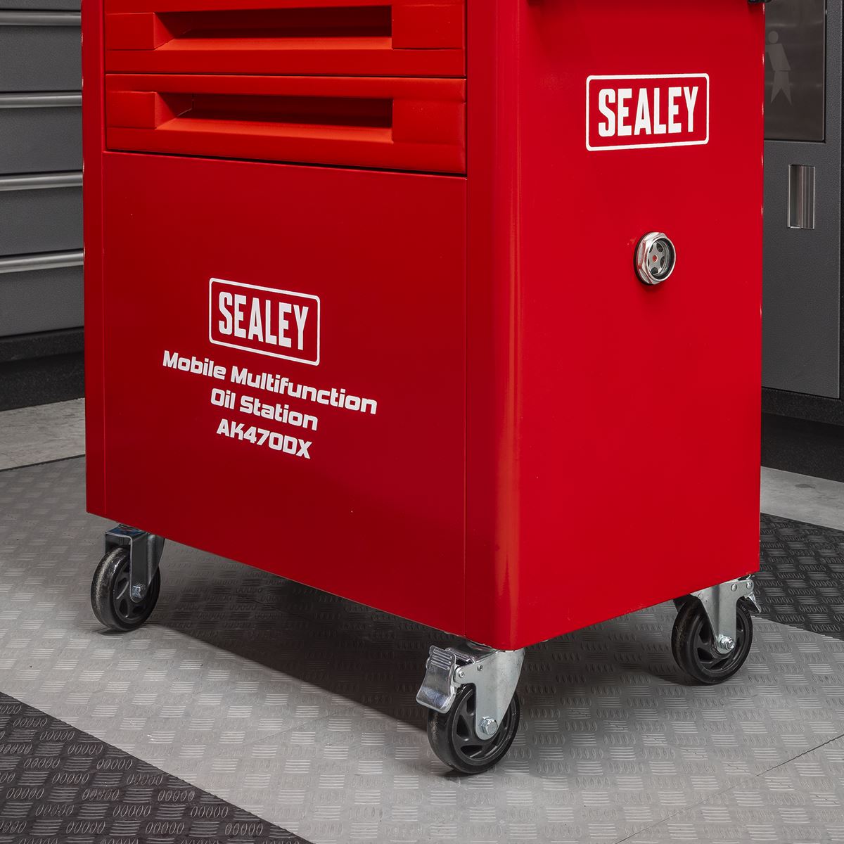 Sealey AK470DX Mobile Multifunction Oil Station with 61pc Tool Set Sealey