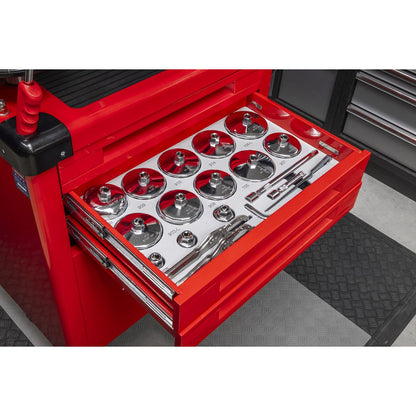 Sealey AK470DX Mobile Multifunction Oil Station with 61pc Tool Set Sealey