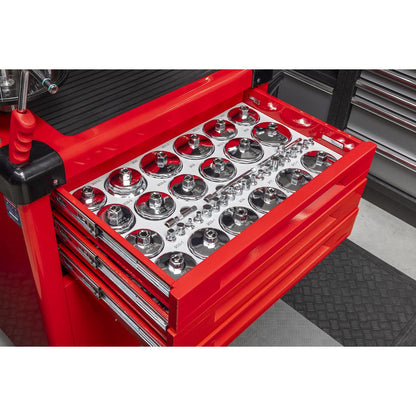 Sealey AK470DX Mobile Multifunction Oil Station with 61pc Tool Set Sealey